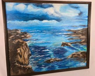 181 coastalseascapepaintingbyvross24x
