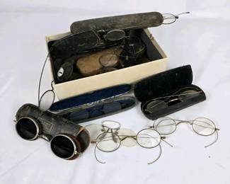 363 antiqueeyeglasseslotcgbabbittmarke