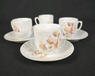 235 vintageporcelaindemitassecupsaucers