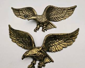 343 vintagebrasseaglewallplaquessetof