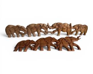 Wooden Elephant Wall Decor