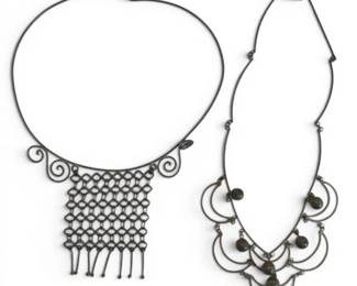 Two Antique Sterling Silver Necklaces