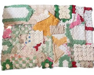 Colorful Crochet Doilies Table Runners