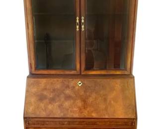 National Mt. Airy Burlwood Veneer Secretary Cabinet