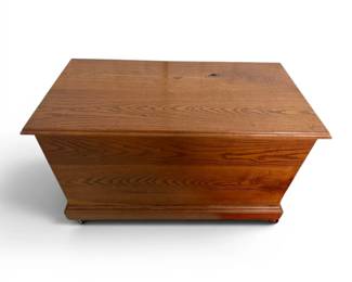 Wooden Blanket Chest on Wheels