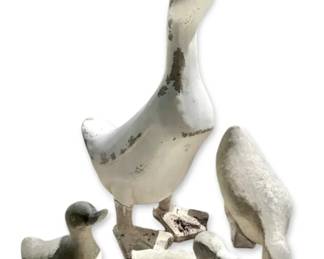 Duck Family Porch Garden Statues