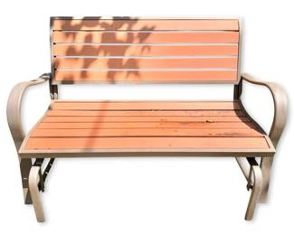 Lifetime Red Metal Rocking Bench