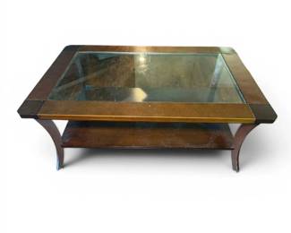 Wooden Glass Top Coffee Table