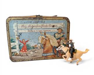 Vintage Roy Rogers Double R Ranch Lunchbox The Lone Ranger Figure
