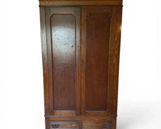 Large Wooden Armoire w Custom Interior Shelves