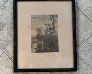 "Water Tracery" by Wallace Nutting (framed print)