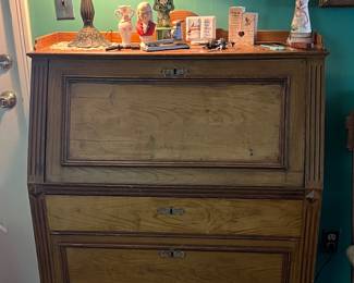 Antique Drop-Front Secretary Desk