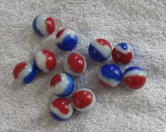 Vintage Marbles in Patriotic Colors