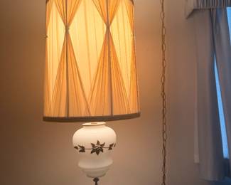 Vintage mid-century hanging swag lamps