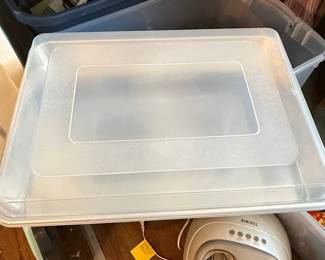 Clear Plastic Storage Bin with Lid