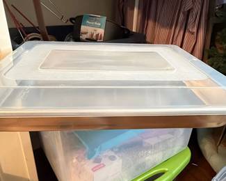Clear Plastic Storage Bin with Lid second image
