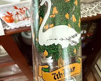 Vintage Pepsi 12 Days of Christmas 7th Day "Seven Swans a-Swimming" Drinking Glass