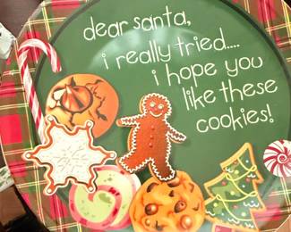 Dear Santa Christmas Cookie Plate