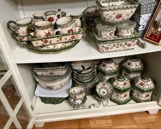 Temptations Old World Poinsettia Ceramic Collection
