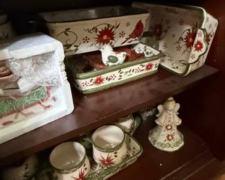 Temptations by Tara Old World Poinsettia and Cardinal Collection
