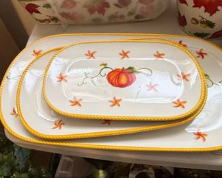 Temptations Old World Pumpkin Patch Serving Platter