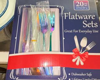 20-Piece Rainbow Iridescent Flatware Set