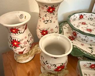 Temp-tations Old World Poinsettia Ceramic Collection