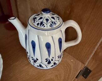 Mexican Talavera Style Ceramic Teapot