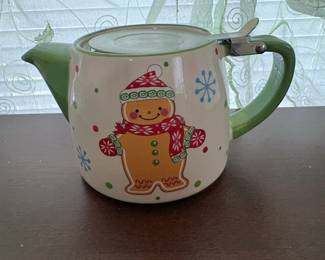 Temptations by Tara Gingerbread Man Ceramic Teapot