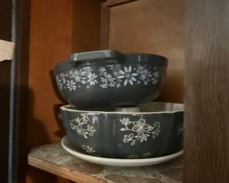 CorningWare Blue Floral Casserole Dishes