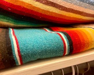 Vintage Mexican Wool Serapes Blankets