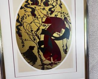 Shlomo Katz litho "The burning Bush"
