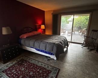 rocking chair, bed