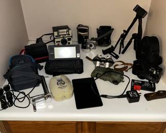 variety of vintage cameras