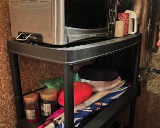 Toaster oven, umbrellas