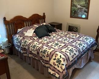 Bed and quilts