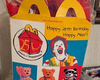 McDonald’s 25th Anniversary 12 bear collection in matching Happy Meal box