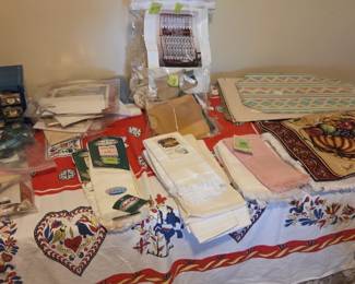 Lots of embroidery items and thead