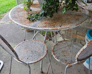 Patio table and 4 chairs