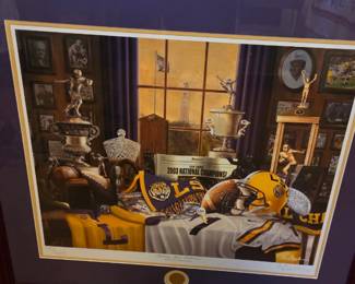 2003 LSU National Championship posters signed and numbered
