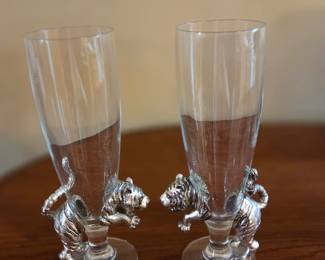 Arthur Court pewter champagne flutes