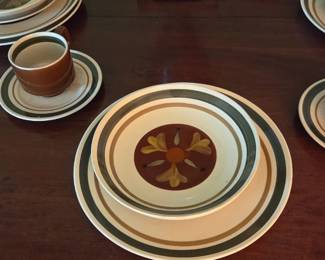 Close up of vintage ironstone