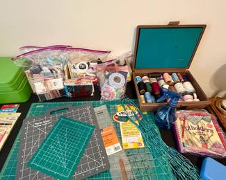 Sewing supplies, thread boxes