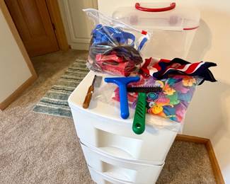 Dog grooming, bandanas, leashes