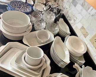 All the white ceramic china you could need