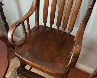 Oak Wooden Armchair High Chair