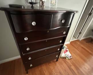 Dark Wood 6 Drawer Chest
