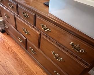 Wooden Nine-Drawer Dresser