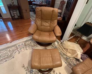 Stressless Tan Leather Recliner
