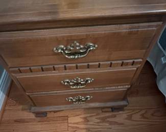 Wooden 3-Drawer Nightstand